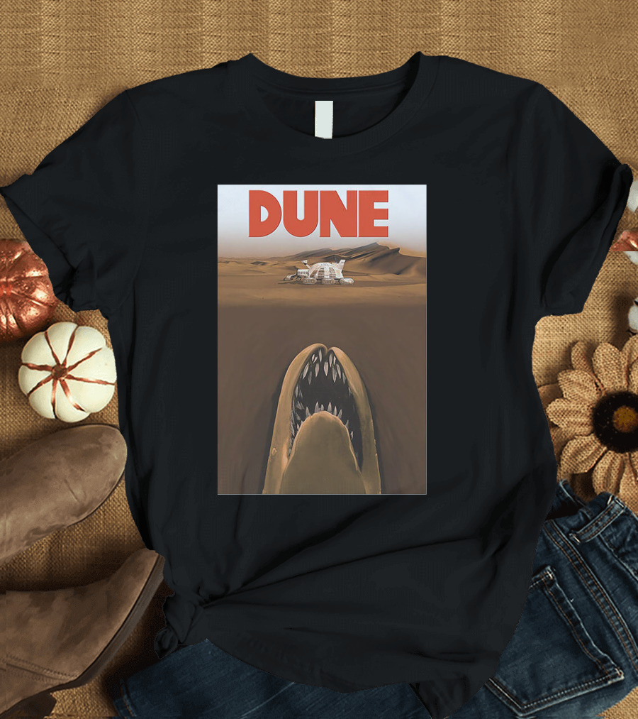 Dune Sandworm Layered Desert Scene T-Shirt