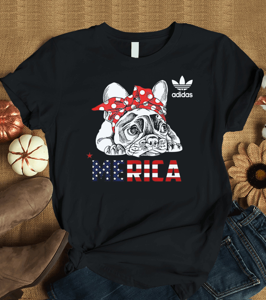 French Bulldog Merica 4th of July Frenchie Puppy T-Shirt