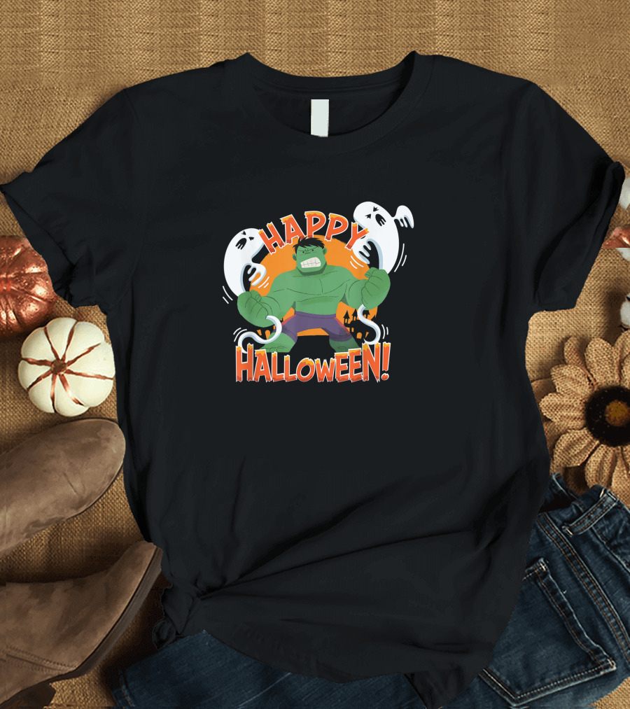 Marvel Hulk Happy Halloween Ghosts T-Shirt