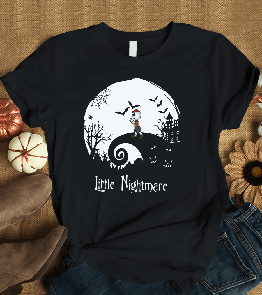 Little Nightmare Boy Halloween Spooky Scene T-Shirt