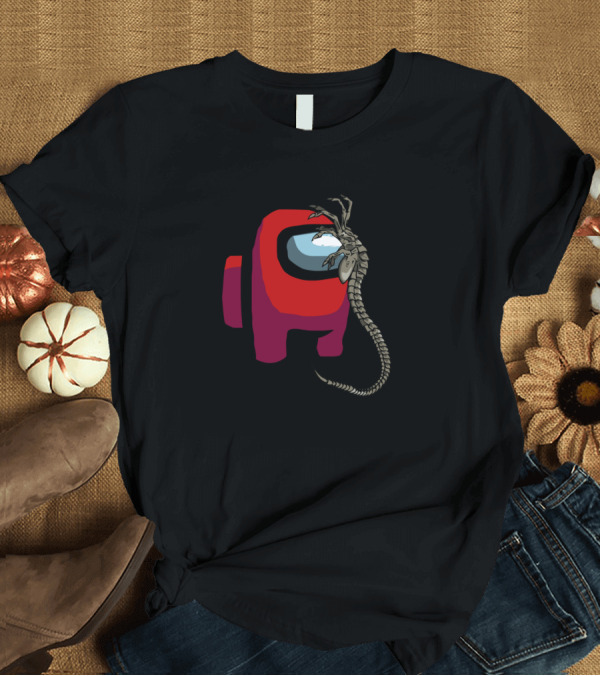 T-Shirt: Among Us Facehugger Alien Crossover T-Shirt Among Us Facehugger Alien Crossover T-Shirt