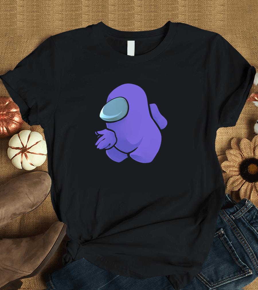 Sus Purple Crewmate Gaming Character T-Shirt