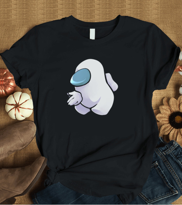 T-Shirt: Sus White Among Us Character Crewmate T-Shirt Sus White Among Us Character Crewmate T-Shirt