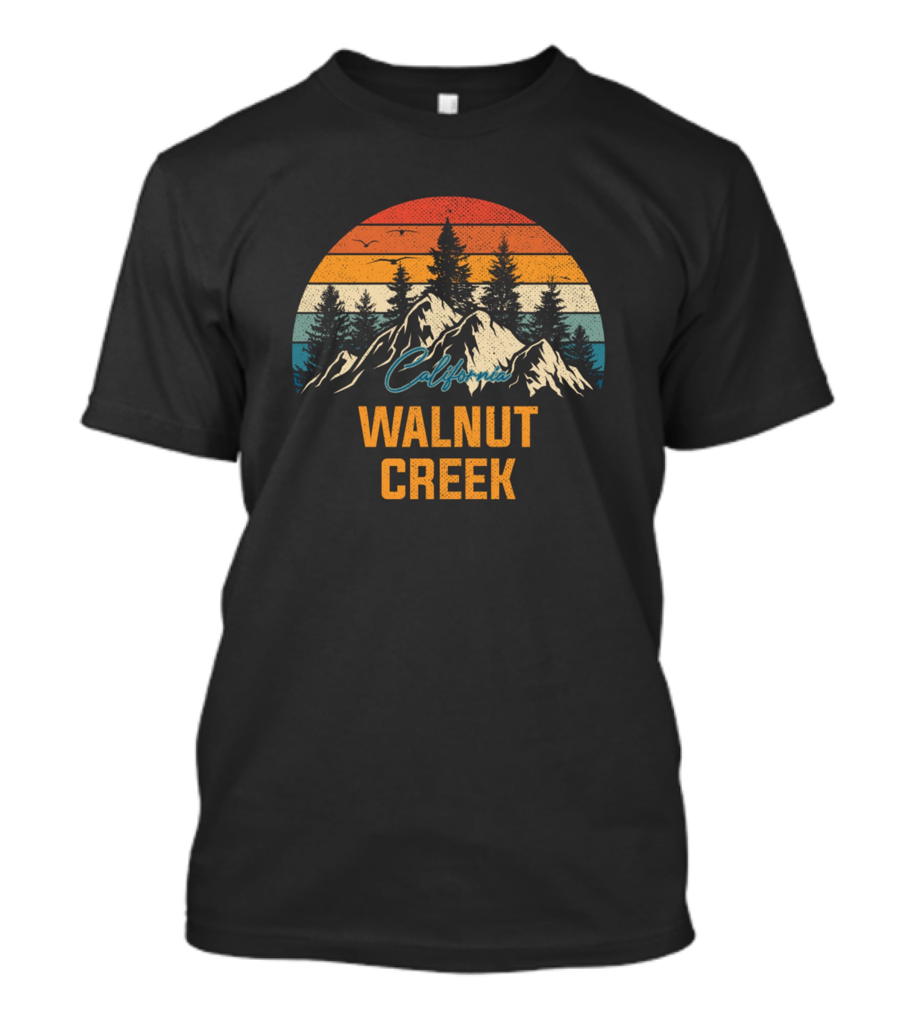 Walnut Creek California Sunset Mountains And Trees T-Shirt