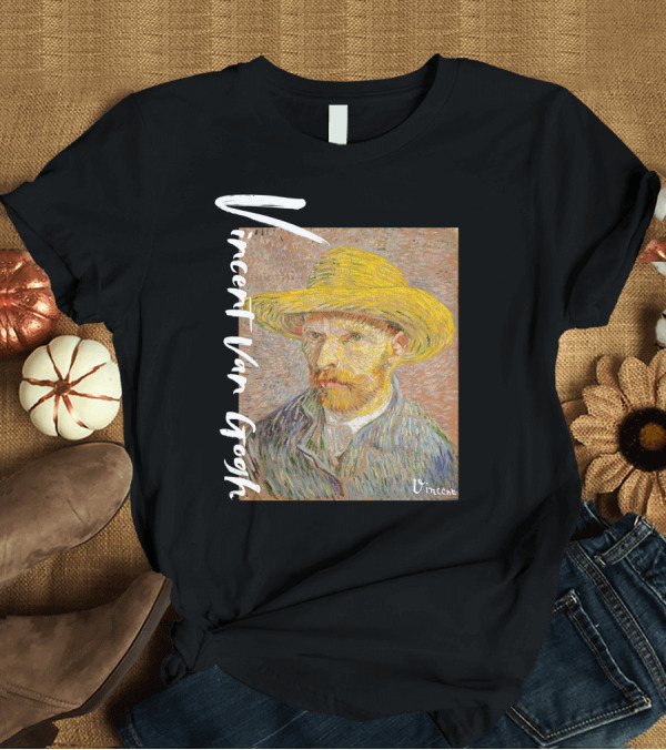T-Shirt: Vincent Van Gogh Self Portrait with Straw Hat Vincent T-Shirt Vincent Van Gogh Self Portrait with Straw Hat Vincent T-Shirt