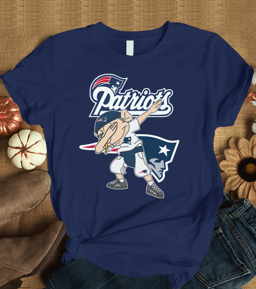 Patriots Dab Logo with Mascot and New England Patriot T-Shirt