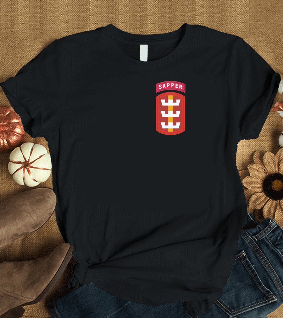 130th Engineer Brigade Sapper Unit Insignia Emblem T-Shirt