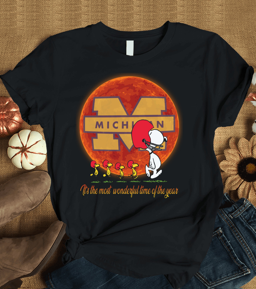 It's the Most Wonderful Time of the Year Michigan Football Snoopy Woodstock T-Shirt