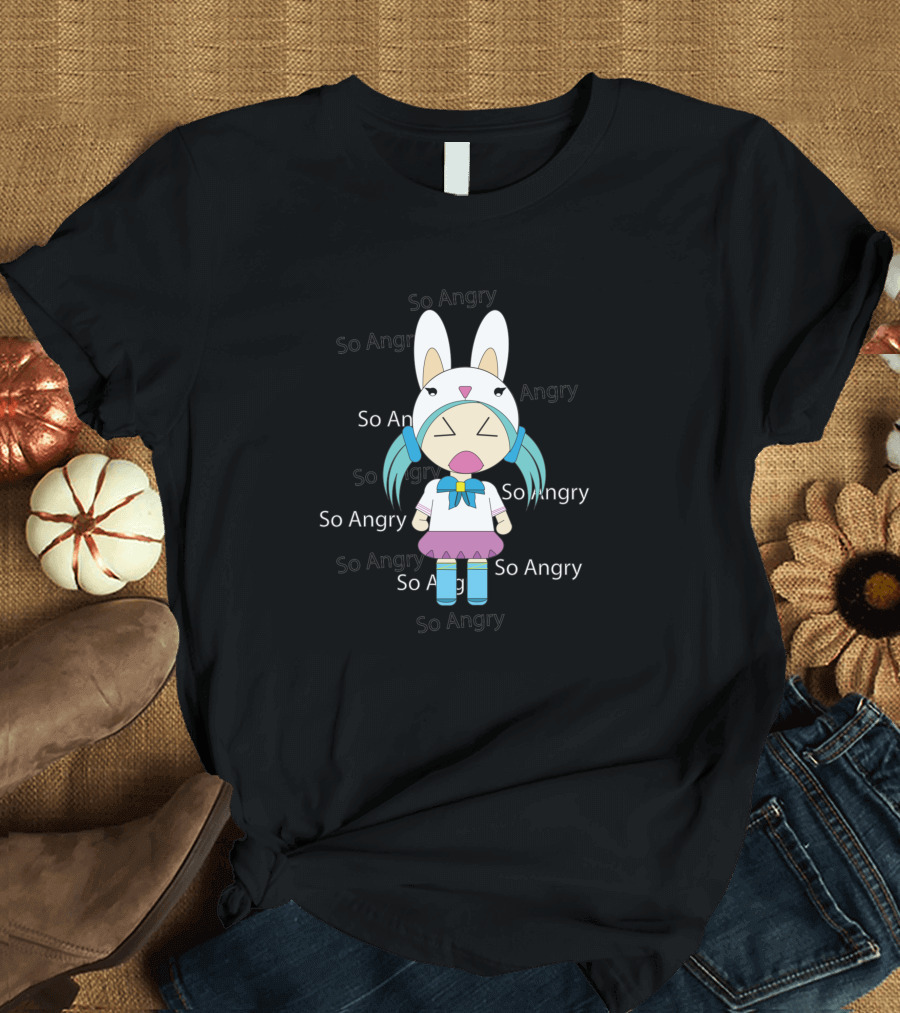 So Angry Little Girl With Bunny Ears 33796 T-Shirt