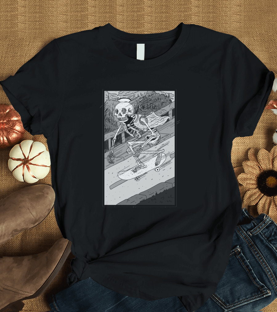 As Fast As You Can Skeleton Skateboarding 349048 T-Shirt