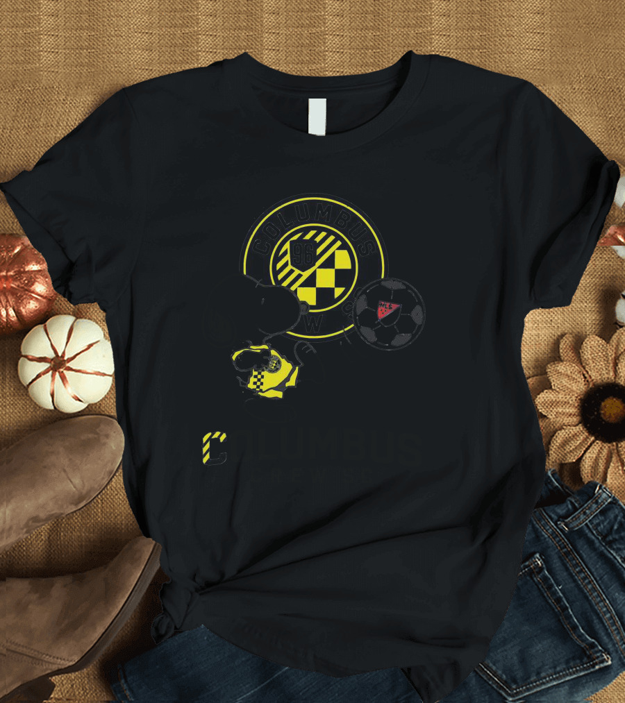 Snoopy Columbus Crew SC Soccer Shirt Iconic Peanuts Collaboration T-Shirt