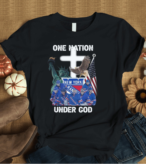 T-Shirt: New York Rangers One Nation Under God Statue of Liberty Flag and Eagle T-Shirt New York Rangers One Nation Under God Statue of Liberty Flag and Eagle T-Shirt
