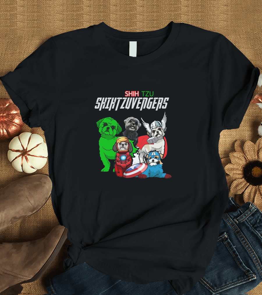 Shih Tzu Marvel Avengers Crossover T-Shirt