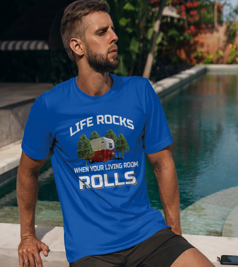 Life Rocks When Your Living Room Rolls Shasta Compact T-Shirt