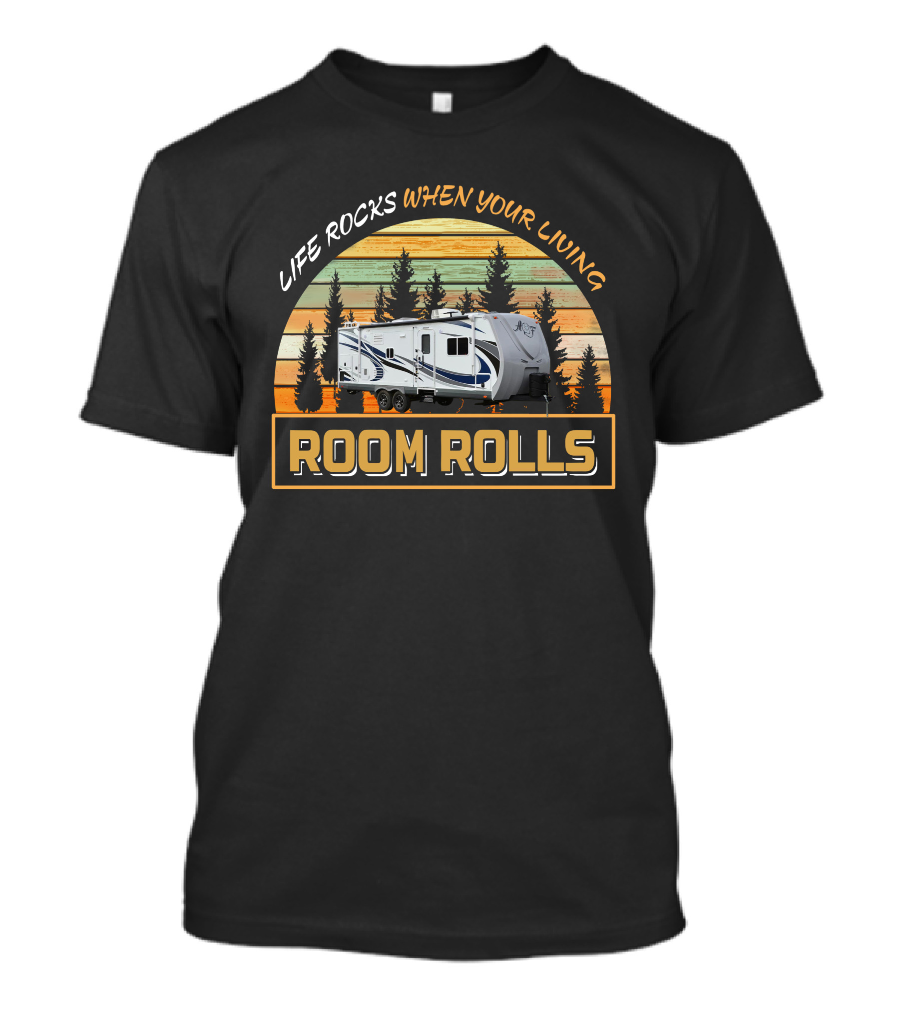 LIFE ROCKS WHEN YOUR LIVING ROOM ROLLS Northwood Arctic Fox 29L T-Shirt