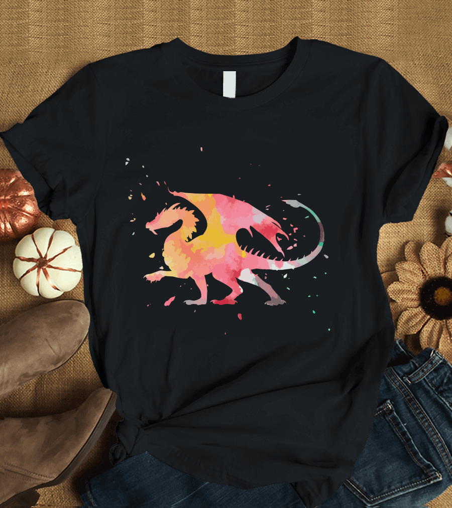 Dragon Colorful Minimalist Fashion T-Shirt
