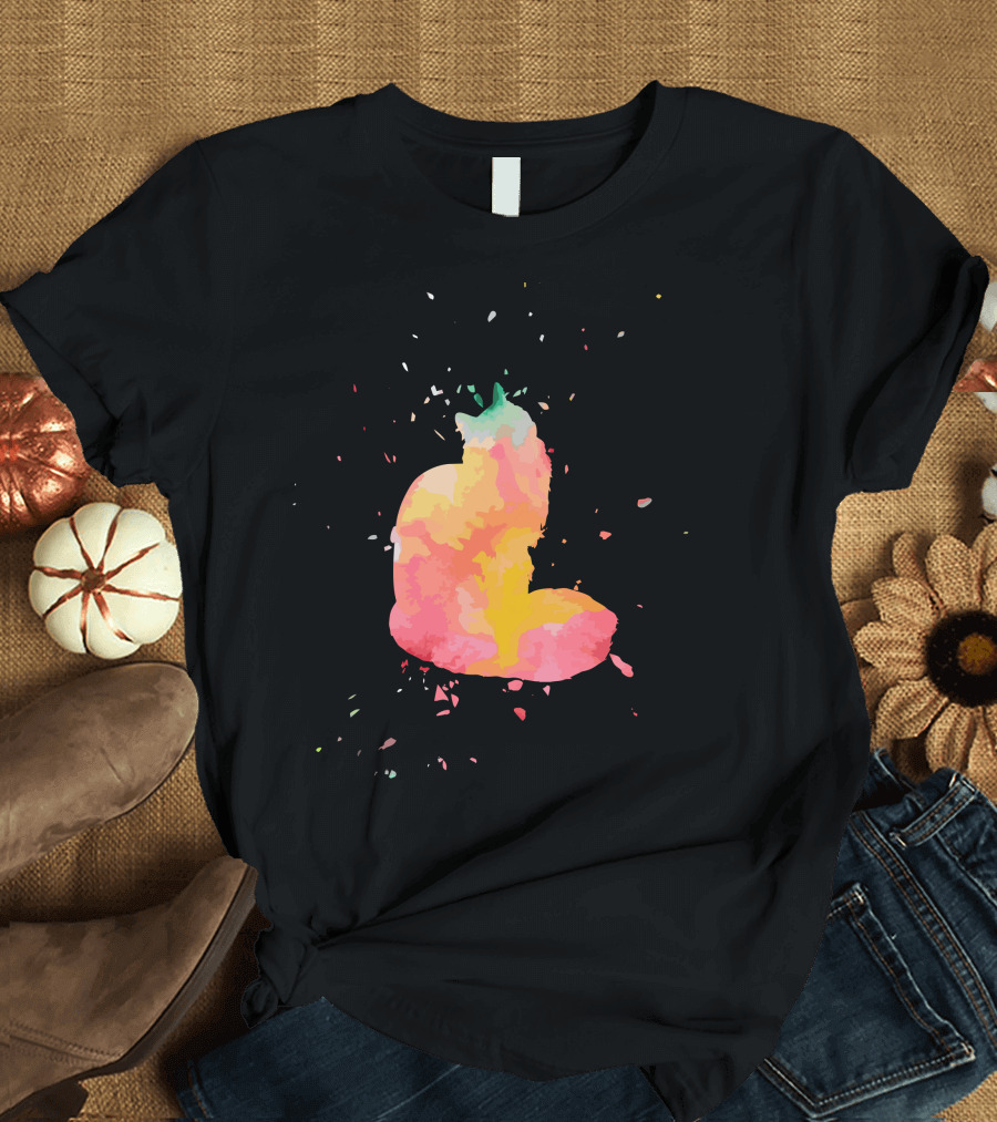 Maine Coon Cat Colorful Minimalist Fashion Pop T-Shirt