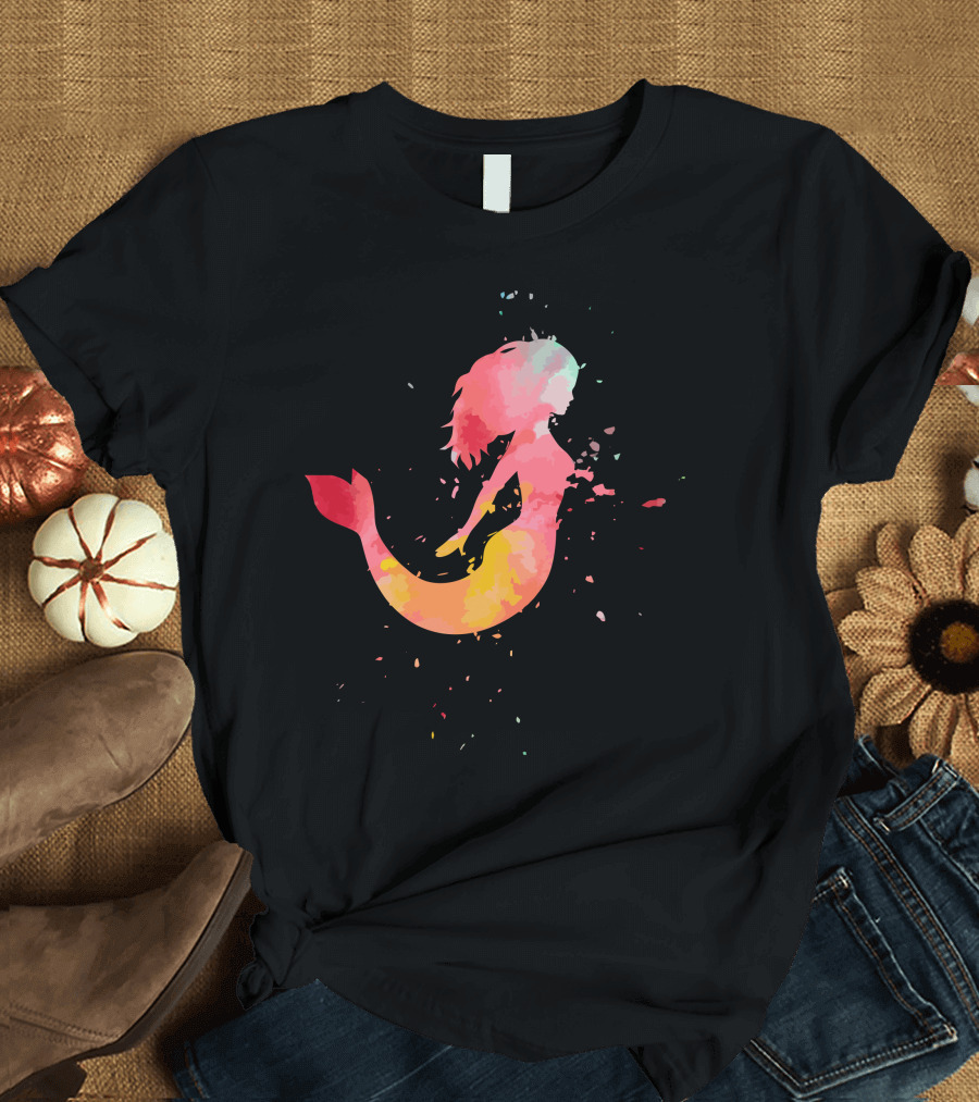 Mermaid Colorful Minimalist Fashion T-Shirt