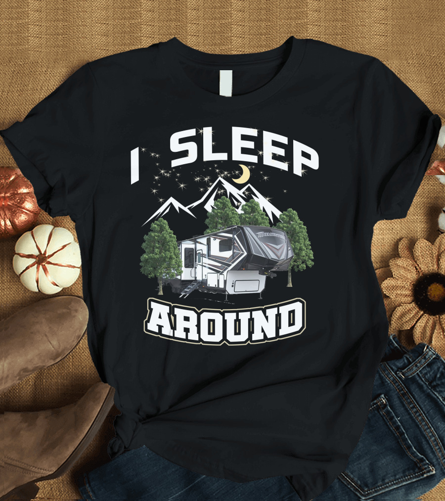 I Sleep Around Grand Design Momentum 376THS Camper Mountain Scene T-Shirt