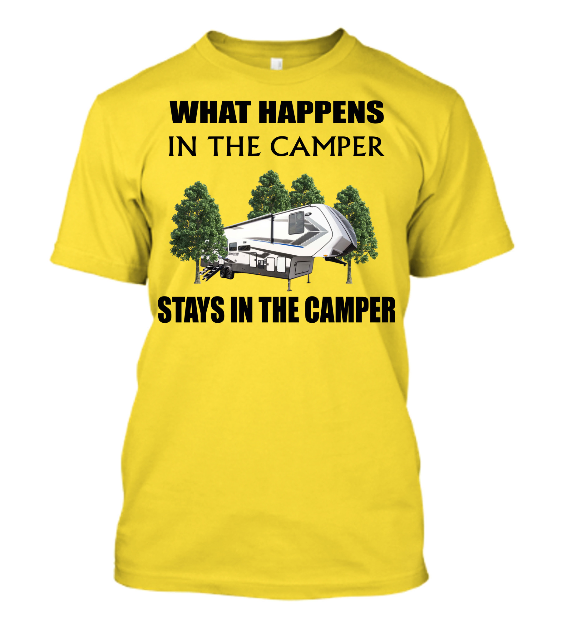 What Happens In The Camper Stays In The Camper Grand Design Momentum 353G T-Shirt