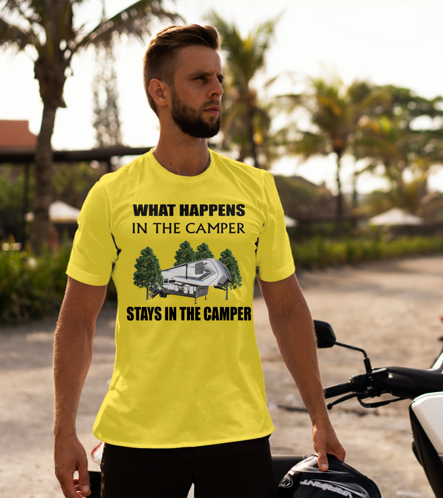 What Happens In The Camper Stays In The Camper Grand Design Momentum 353G T-Shirt