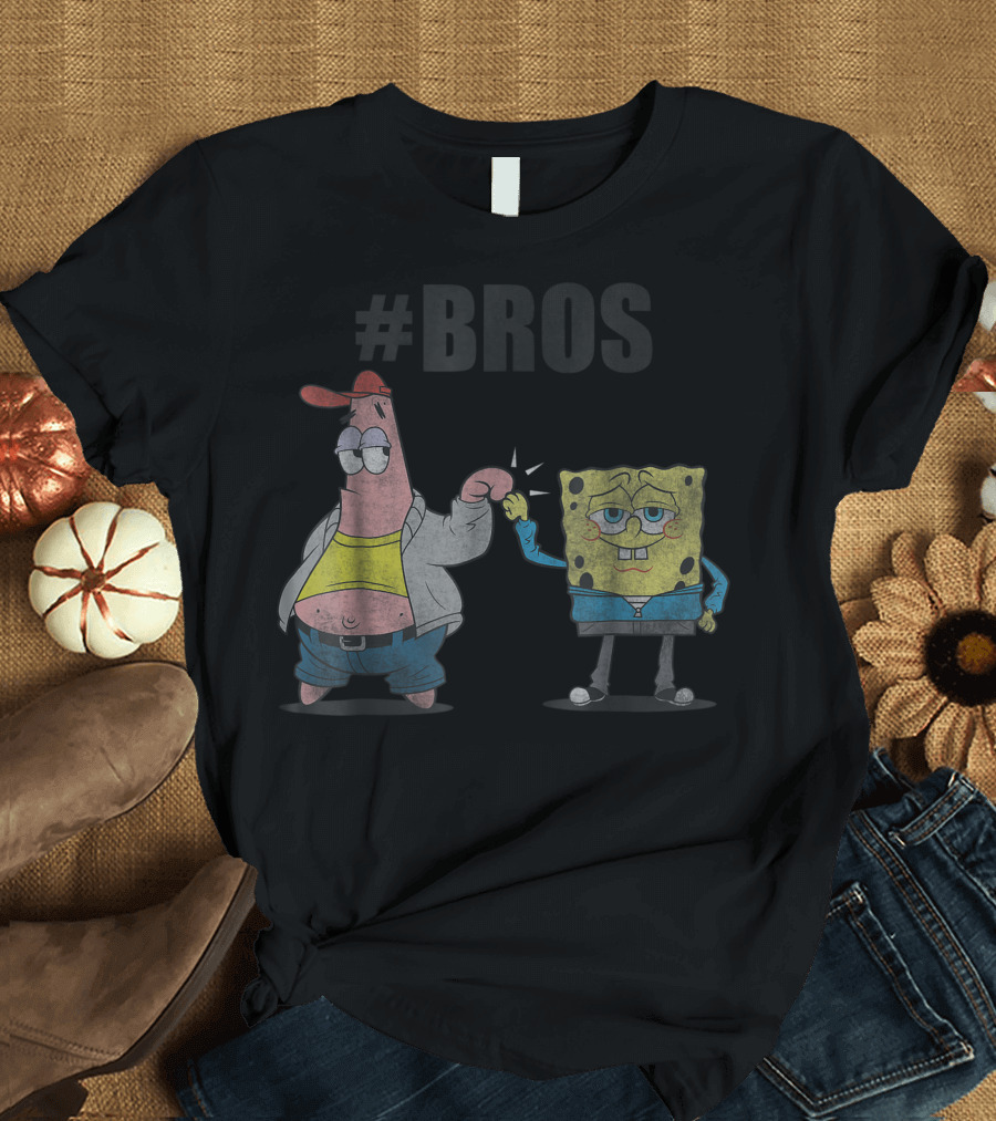Spongebob Squarepants Patrick Hashtag Bros Fist Bump T-Shirt