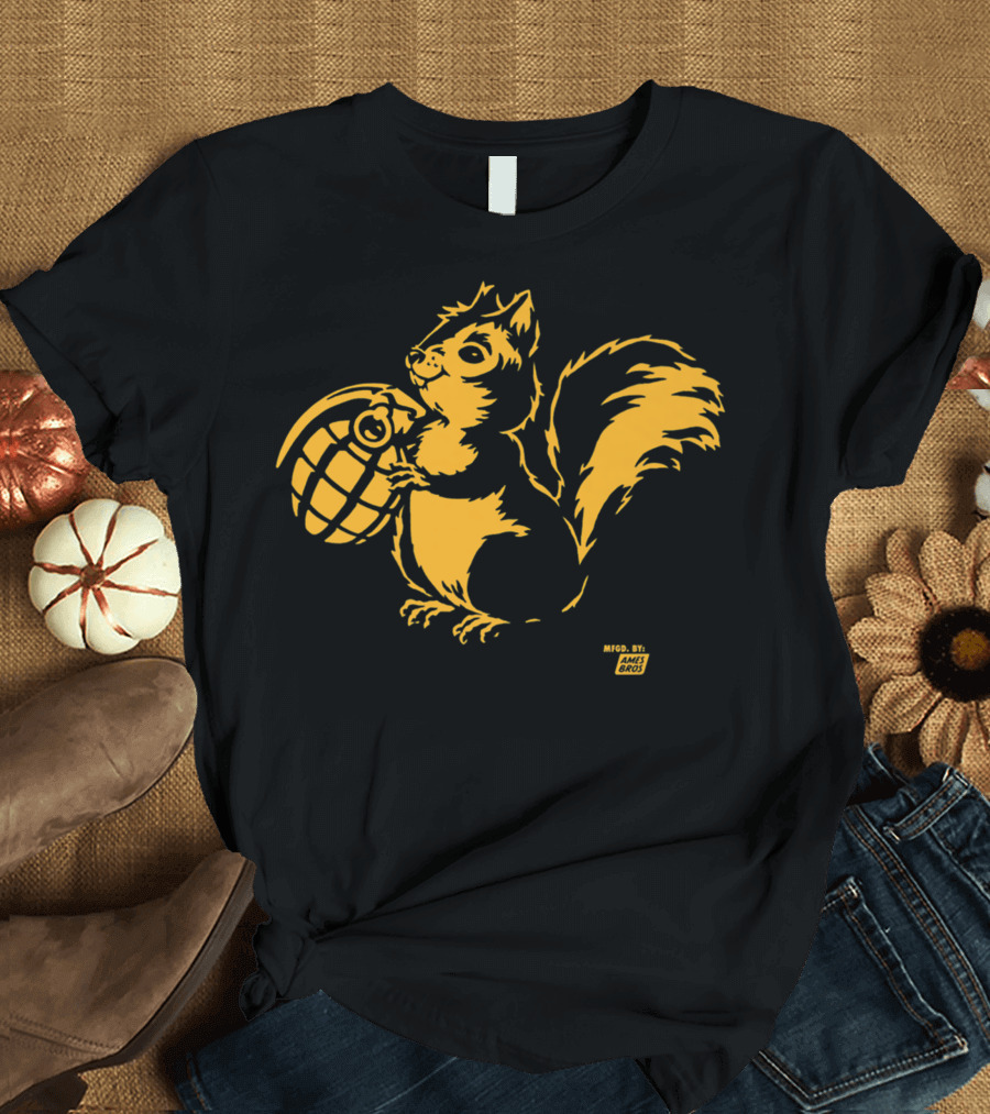 Ames Bros Uh Oh Squirrel with Grenade T-Shirt