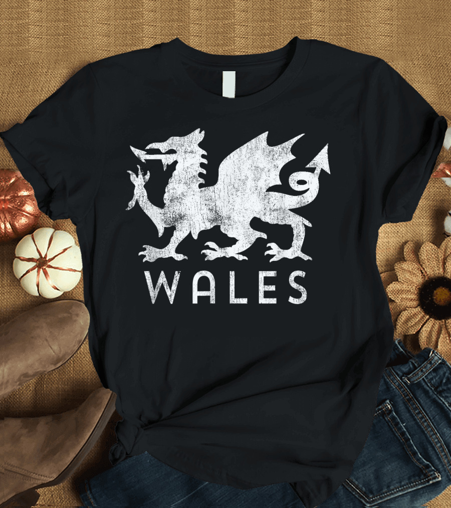 Rugby Welsh Red Dragon Flag Wales Emblem T-Shirt