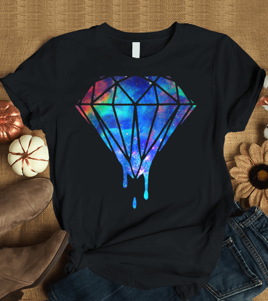 Diamond Galaxy Drip Starry Sky T-Shirt