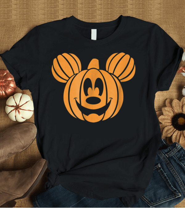 T-Shirt: Disney Mickey Mouse Halloween Pumpkin Head T-Shirt Disney Mickey Mouse Halloween Pumpkin Head T-Shirt