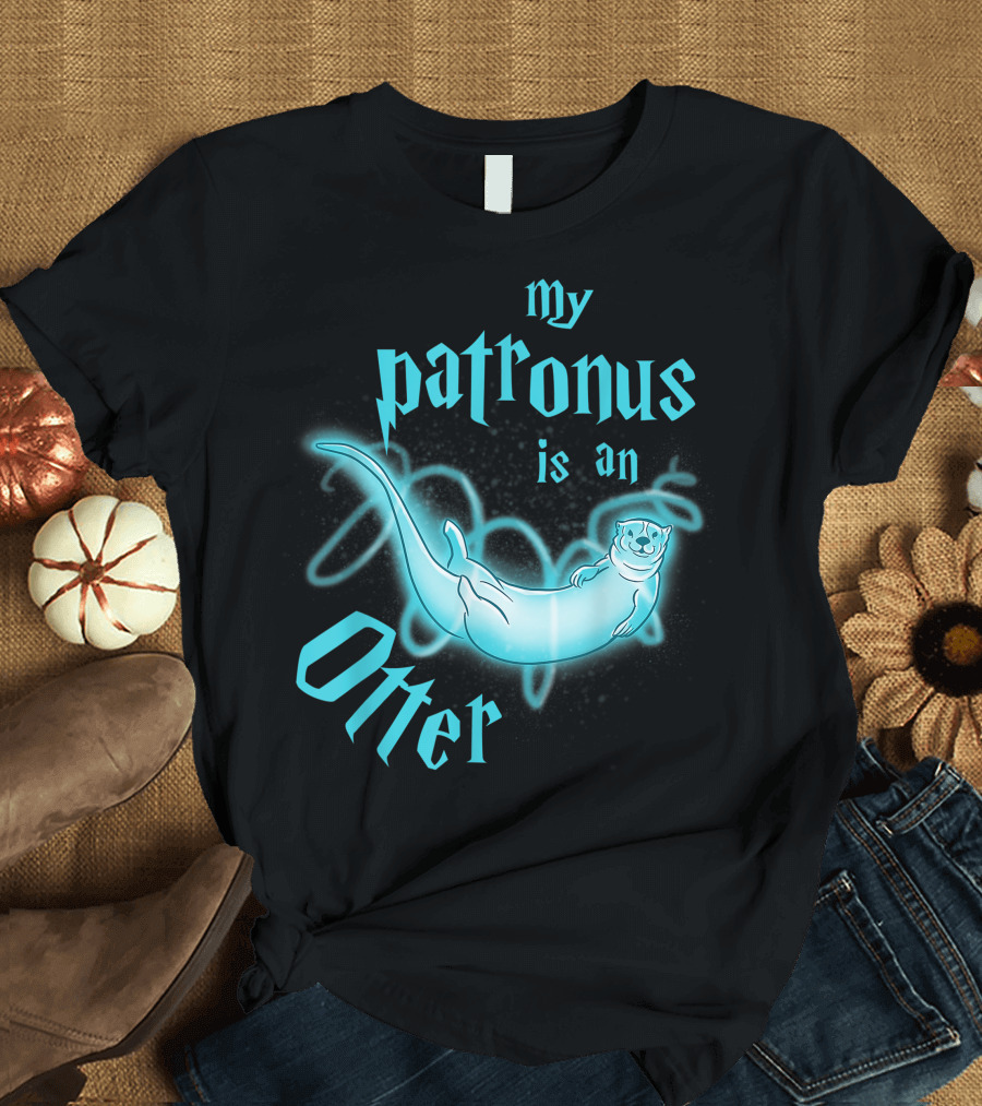 My Patronus Is An Otter Cute Funny Animal Lover Wizardry Charm Fans T-Shirt
