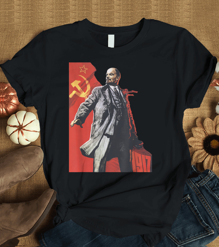 Lenin Soviet Union USSR Russia 1917 Retro Vintage Jersey T-Shirt