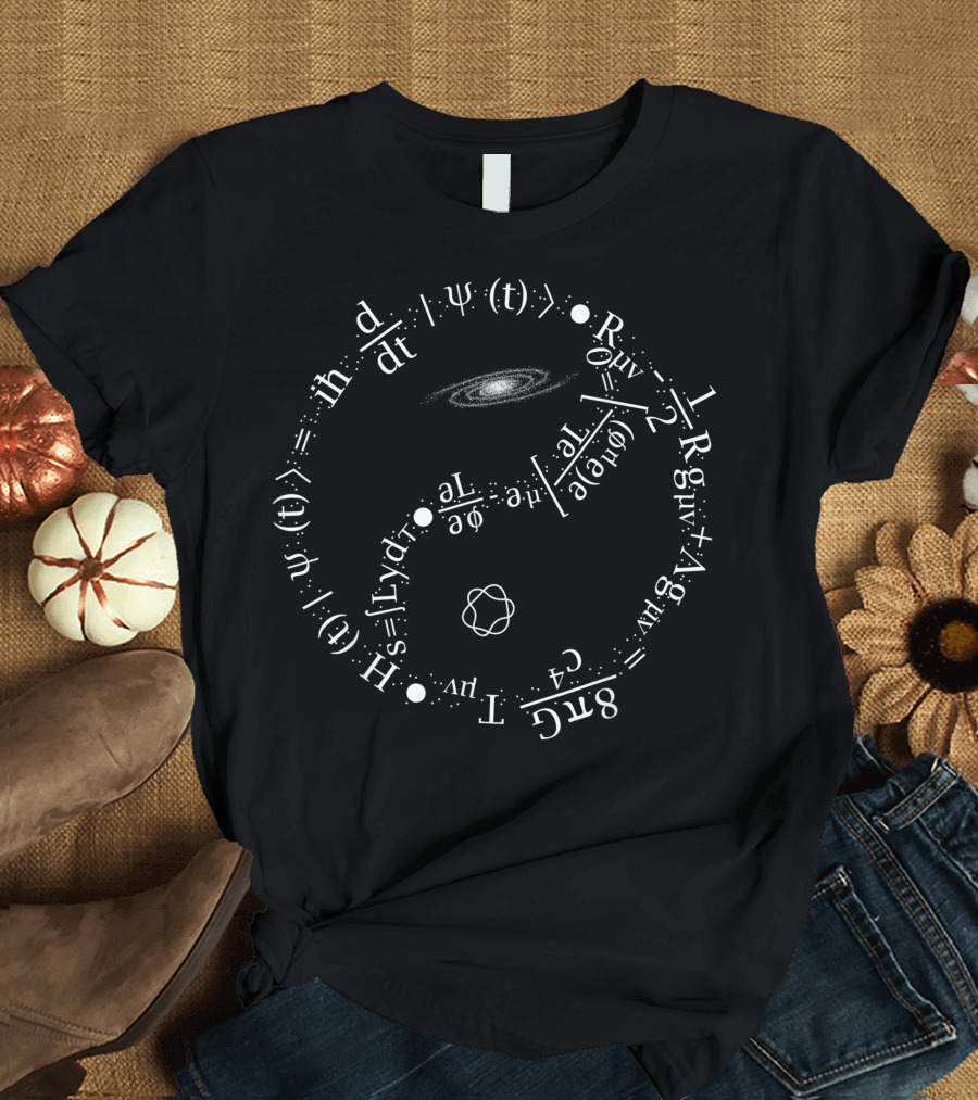 Quantum Mechanics Math String Theory Universe Formula Spiral T-Shirt