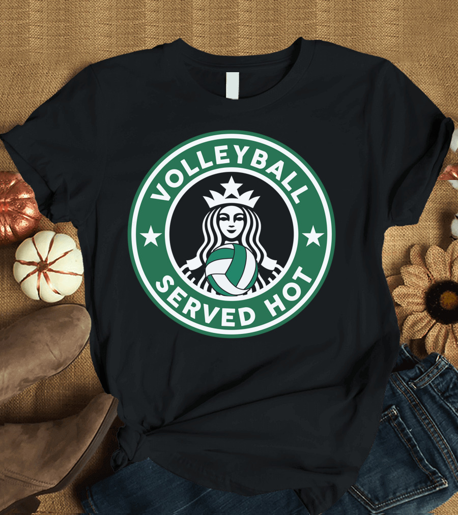 Volleyball Served Hot Logo Inspired T-Shirt