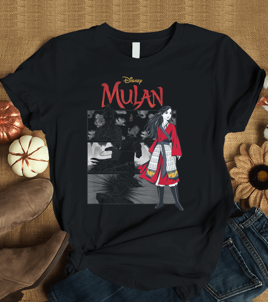 Disney Mulan Red Ensemble Comic Panel T-Shirt