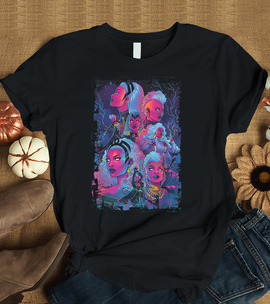 Marvel X Men Storm Transformation Through Generations T-Shirt