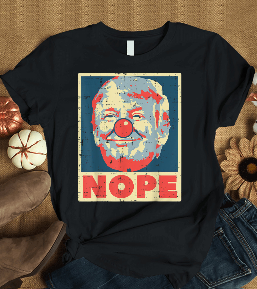 Nope Anti Trump Clown Vintage Retro Impeach No Donald T-Shirt