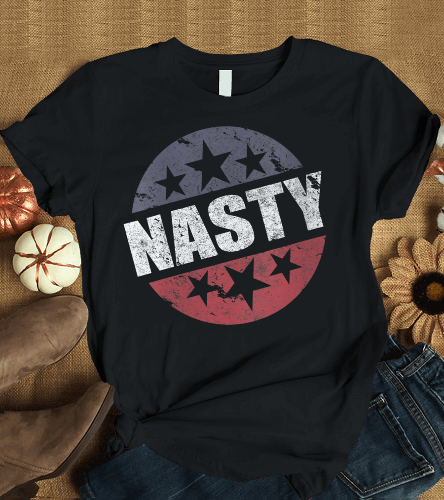 Nasty Woman Feminist Election Voting Stars T-Shirt