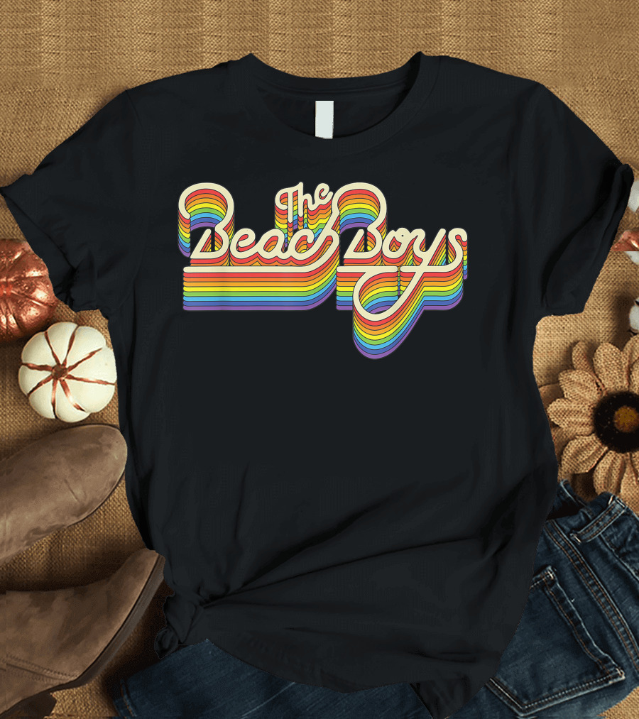 Beach Boys The Rainbow Ripple Text T-Shirt