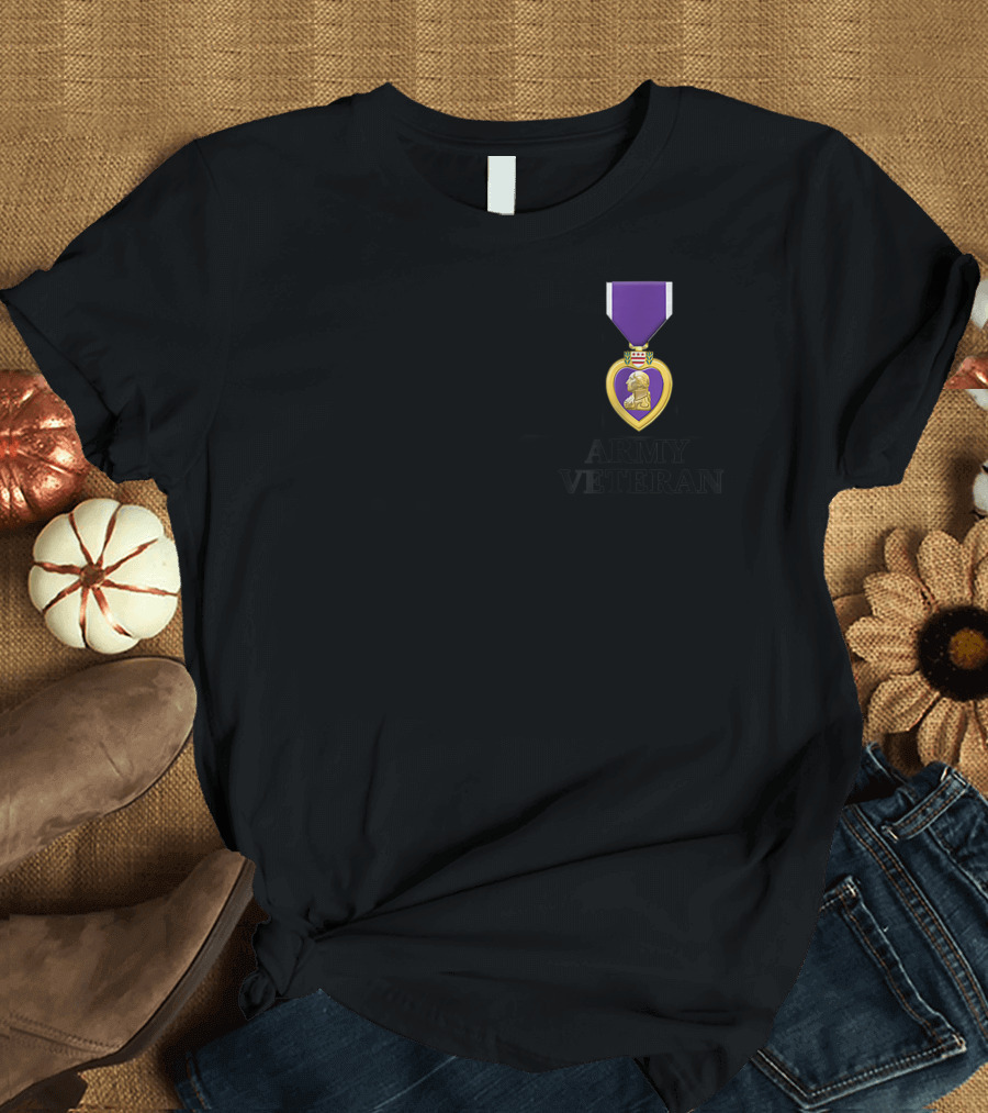 Veterans Day Army Veteran Purple Heart Medal Recognition T-Shirt