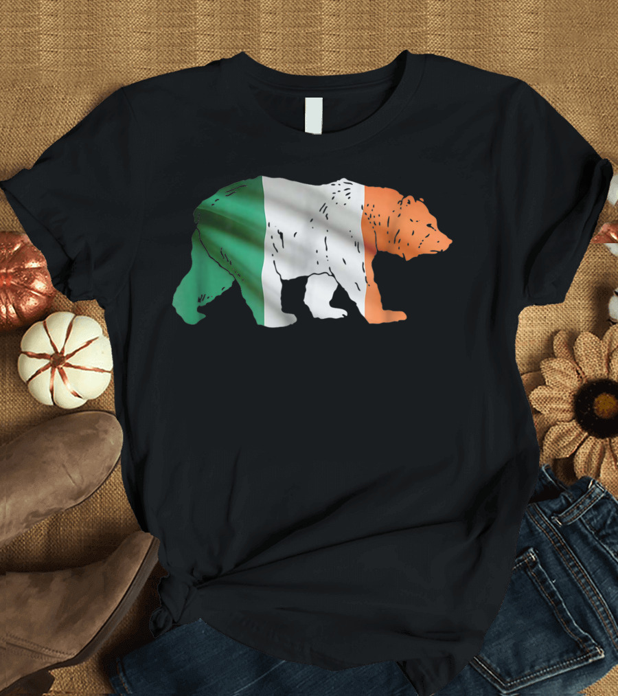 Ireland Flag Bear St. Patrick's Day Irish Custom T-Shirt