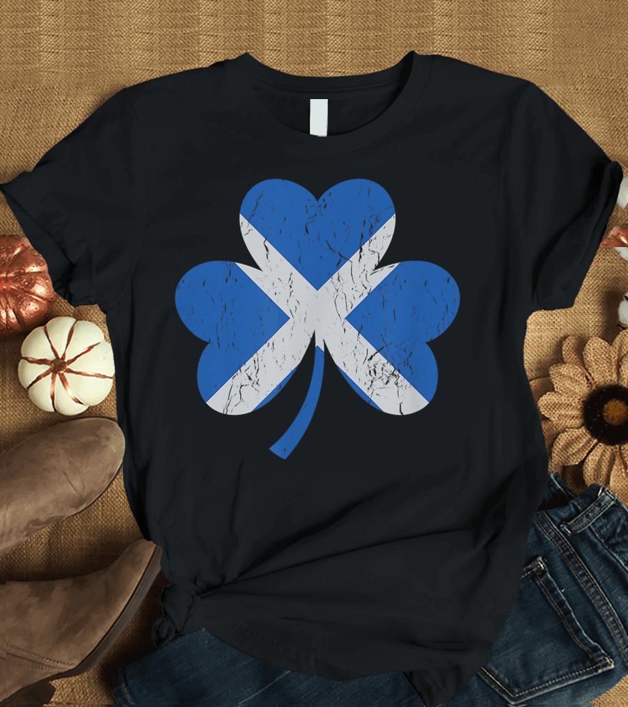 Scottish Flag Shamrock T-Shirt