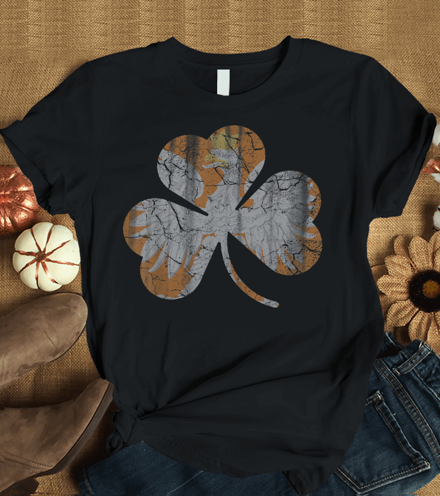 Irish Polish Eagle in Shamrock Green T-Shirt