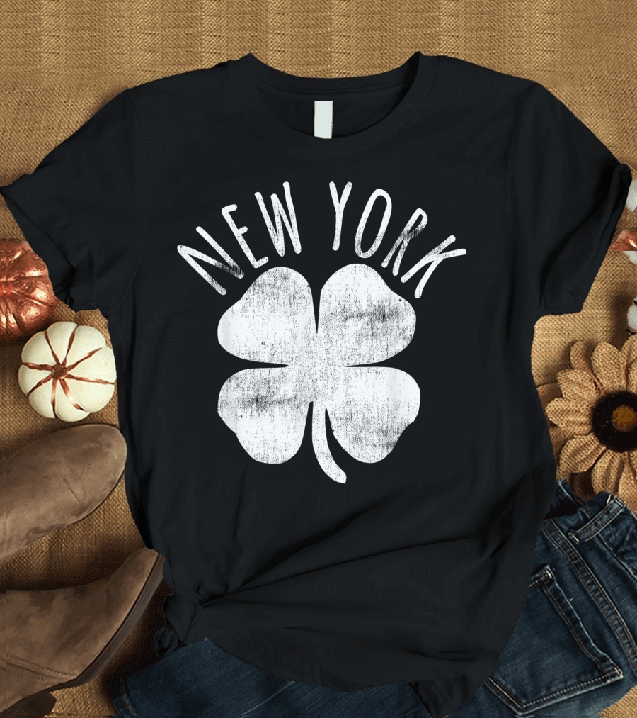 New York Shamrock St. Patrick's Day Irish Clover T-Shirt