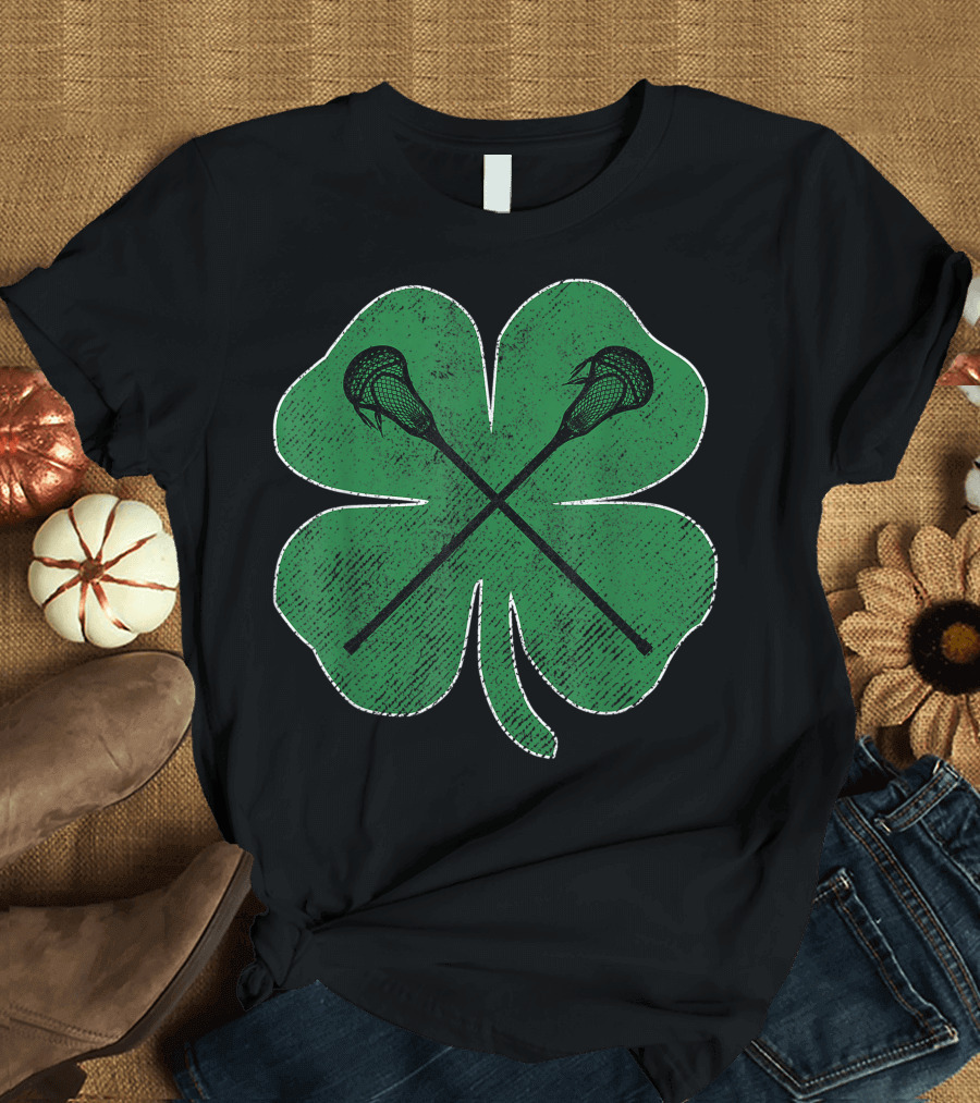 St. Patrick's Day Lacrosse Shamrock Irish Green T-Shirt