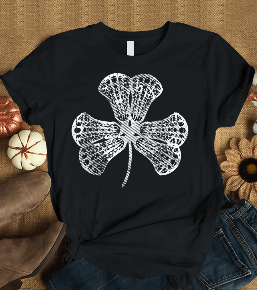 Lacrosse Shamrock Clover St Patricks Day Player Coach T-Shirt