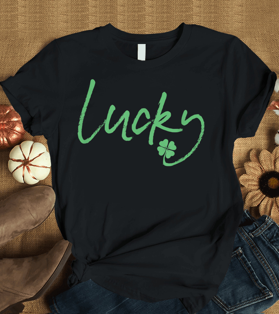 Lucky Shamrock 4 Leaf Clover St. Patrick's Day Irish Celebratory T-Shirt
