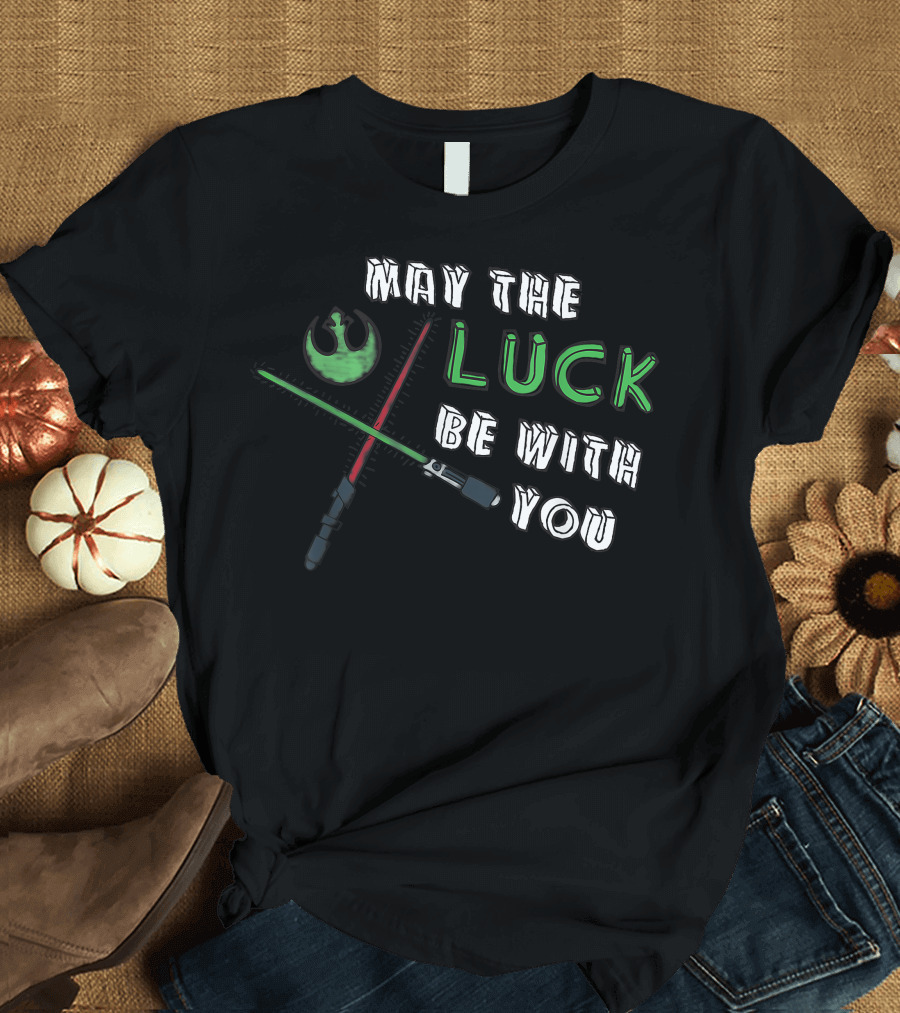 Star Wars Jedi Green Rebel Symbol May The Luck Be With You Lightsabers T-Shirt