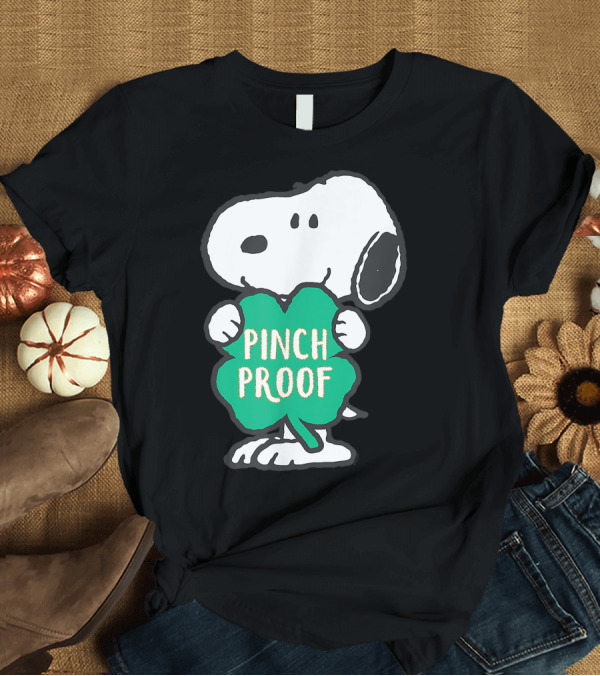 T-Shirt: St. Patrick's Day Snoopy Pinch Proof with Shamrock T-Shirt St. Patrick's Day Snoopy Pinch Proof with Shamrock T-Shirt