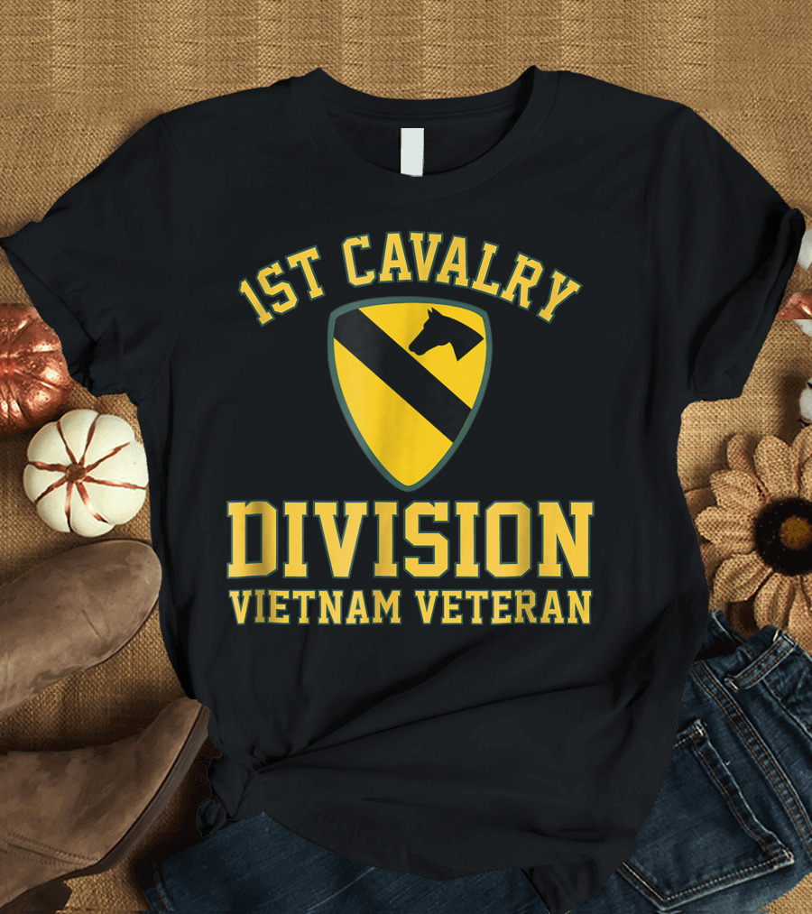 1st Cavalry Division Vietnam Veteran Patch Emblem T-Shirt